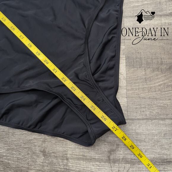 Aimage Ruffle Shoulder Keyhole One Piece Swimsuit Size XL - Picture 6 of 7